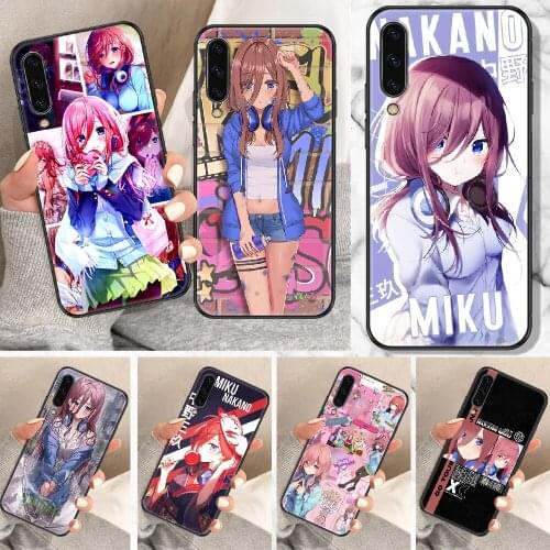 Nakano miku Anime Phone Case For Samsung Galaxy A 10 12 20E 21S 30 32 40 50 51 52 70 71 72 5 6 7 2016 2018 black fashion funda