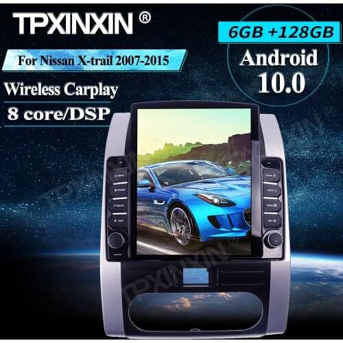 Car Radio 6+128G For Nissan X-trail 2007-2015 Android 10 GPS Car Multimedia Player Head Unit Audio Radio Navigtion Tape Recorder