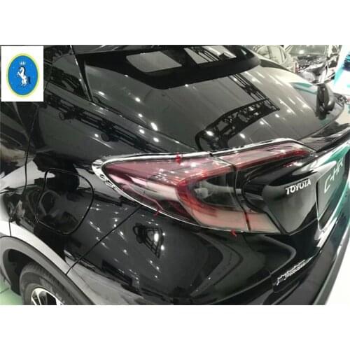 Yimaautotrims Auto Accessory Rear Tail Light Lamp Eyelid Eyebrow Frame Cover Trim For Toyota C-HR CHR 2016 2017 2018 2019 2020