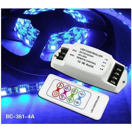 BC-361-4A 4A*3CH RGB LED Controller 12V constant voltage flexible mini LED RGB controller