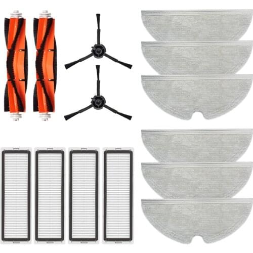 Black / White Vacuum Parts for Xiaomi Mijia 2C Robot Cleaner STYTJ03ZHM Centre Big Brush Side Brush Filter Mop Rag Wheel