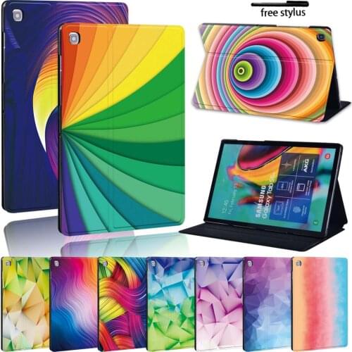 For Samsung Galaxy Tab A/Tab s6/Tab E S5E Tablet Multicolor Leather Stand Lightweight Durable Protective Case