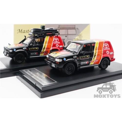 Master 1:64 Toyota Land Cruiser LC80 TRD 4x4 Black LHD Diecast Model Car