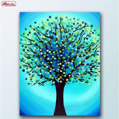 Fashion BACKLIT_TREE art Canvas Painting For Living Room Home Decoration Oil Painting On Canvas Wall Painting Unframed