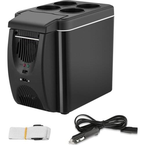 12V Refrigerator Freezer Heater 6L Mini Car Freezer Cooler & Warmer, Electric Fridge Portable Icebox Travel Refrigerator