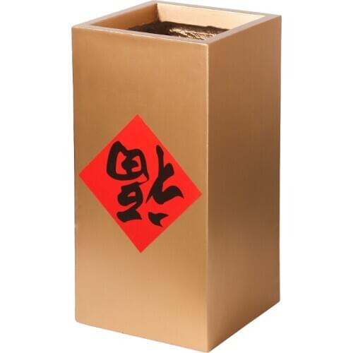 New years gold with blessing bag cement large flowerpot silver willow Holly Paradise Bird Qin Ye banyan Rose Green Rose cactus