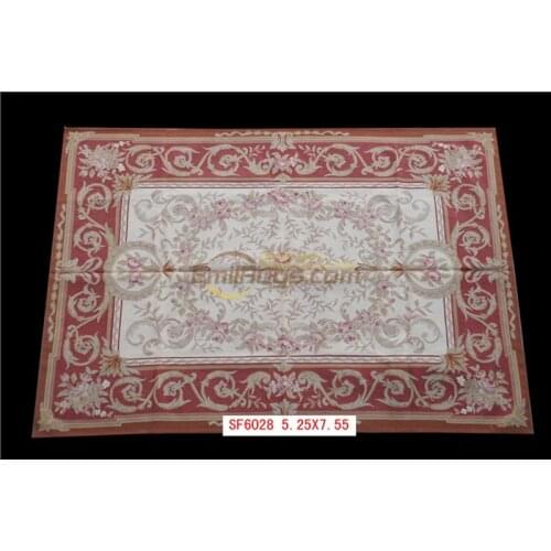 Large Vintage Style Ethnic Style The Aubusson Savonnerie, A Handmade French Garden, Is Beautifully Embroidered With Rugs