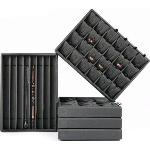 Jewelry tray jewelry necklace bracelet pendant earrings bracelets display tray storage rack display props dark gray