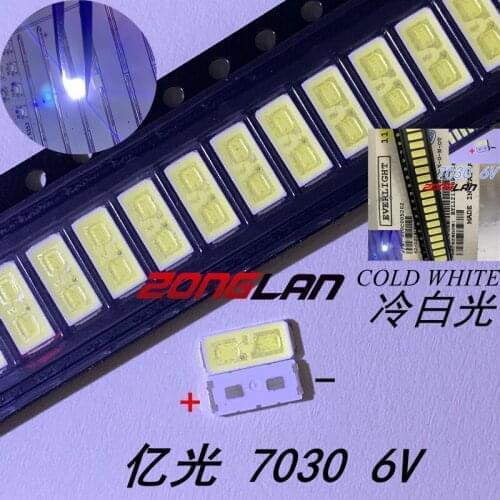 200PCS EVERLIGHT LED 7030 LED Backlight TV High Power 1W 6V LED Backlight Cool white For LED LCD TV Backlight Application