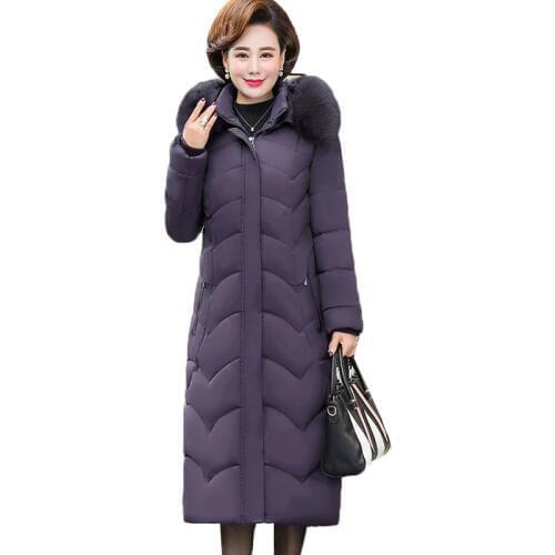 Oversized Winter Down Jacket Women Parka New Hooded Long Outerwear Thicken Warm Middle Aged Parkas Women Plus Size 6XL 7XL 8XL