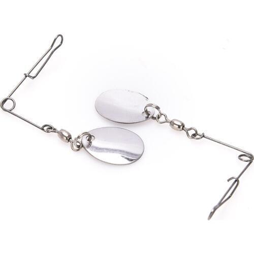 Fishing Spinner Blades Jig Spinner Wire Forms 10pcs Stainless Steel Spinner Fishing Lure Bait Spoon Swisher Fishing Tackle