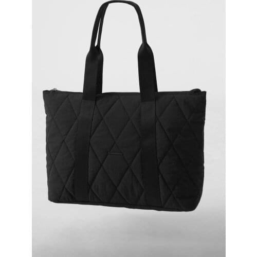 Quilted Arm Bag Black Color With Side Pocket 35x45x13cm Multipurpose For Girls, women Moms 2021 Fashion Bags Made in Turkey