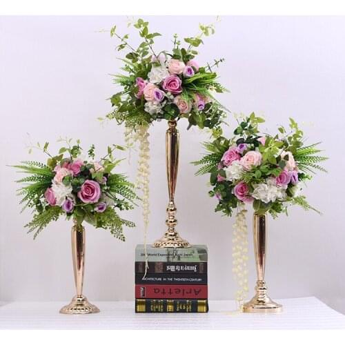 Wedding road flowers iron vase, artificial flower decoration, props window, welcome decoration