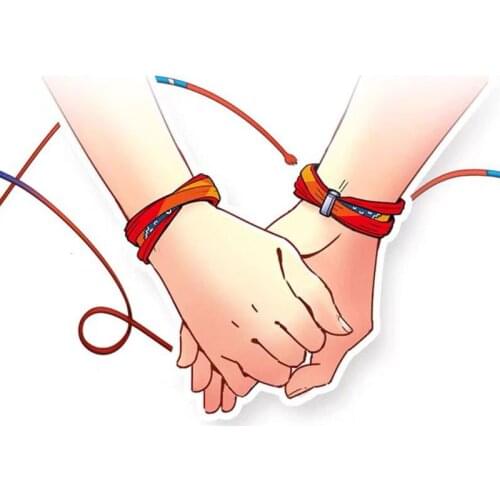 Japanese Comics Cosplay Kumihimo Your Name Bracelet Ribbon Hair Lucky Jewelry