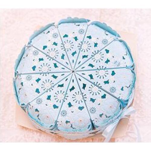 1Set=10PCS Cake Style Wedding Favor Gift Candy Box With Ribbon Wedding Paper Bag Decoration