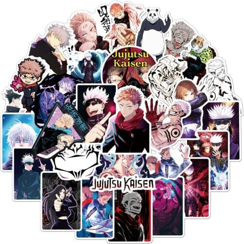 10/30/50pcs Anime Jujutsu Kaisen Stickers Sorcery Fight Sticker DIY Waterproof Decal Kids Toy Laptop Suitcase Phone Car Sticker