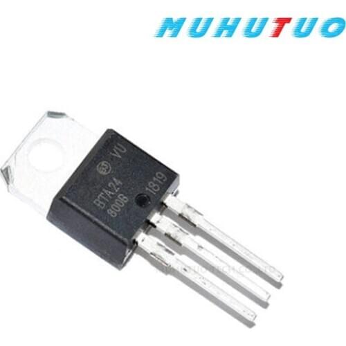 10pcs BTA24-600 BTA24-600B TO 220 24A 600V in-line bi-directional thyristor