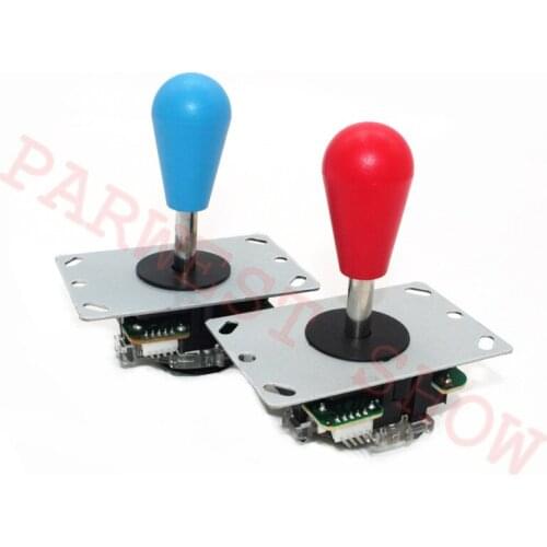 2 PCS/LOT Red Oval ball Top Joystick fighting game 5 pin arcade joystick sanwa style joystick for DIY game machines arcade parts