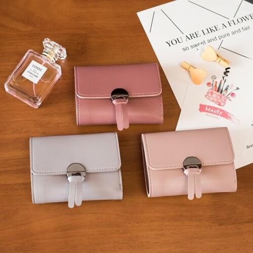 2020 European and American Fashion Simple and Cute Coin Purse Short Ladies Ultra-thin Mini Coin Purse Wholesale In Stock