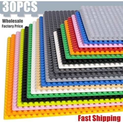30PCS Building Bricks Base plates Toys Bulk 32x32 32*16 City Classic Building Blocks Baseplate for Wholesale Dropping Factory