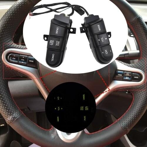 36670-SNA-A22 With Green Light Steering Wheel Audio Control Switch/Button For Honda CIVIC HYBRID MX SEDAN EX EX-L 5