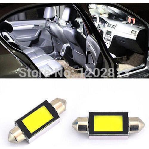 4Pcs Festoon 42mm 264 Ultra Bright COB PLASMA LED 10x42 SV8,5 car bulbs Super White CAN BUS OBC ERROR FREE