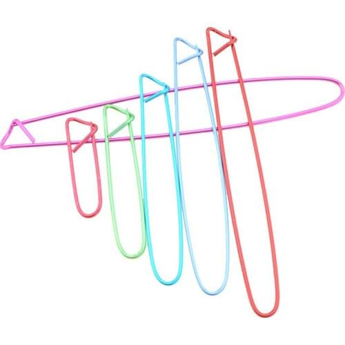 6pcs/set Aluminum Knitting Needles Stitch Holders Safety Pins Crochet Weaving