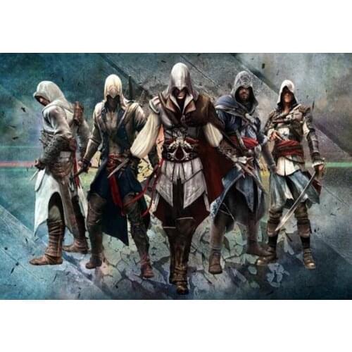 Full 5D Square DIY Diamond Paintings Mosaic Movie Assassin Diamond Embroidery Rhinestone Needlework Cross Stitch Kits Home Decor