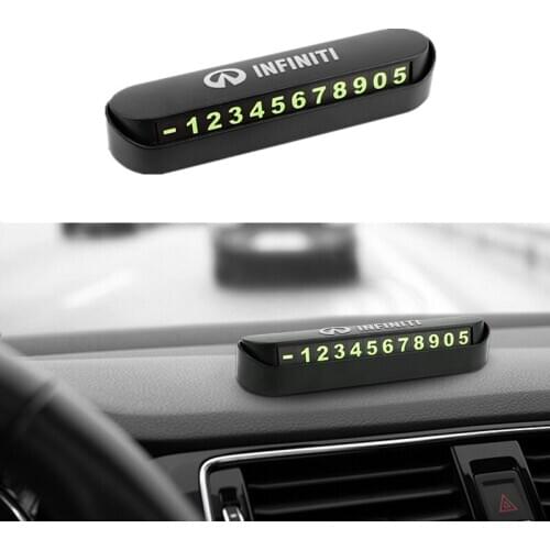 Car Temporary Parking Card Phone Number Card Plate Sticker for Infiniti FX35 Q50 Q30 ESQ QX50 QX60 QX70 EX JX35 G35 G37 EX3