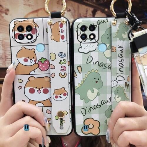 Black Case For Boy Phone Case For OPPO Realme C21 Anti-dust Back Cover Durable Cute New Fashion