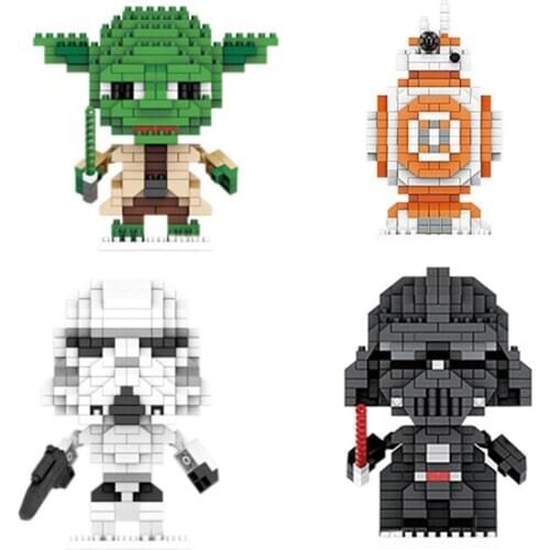 267pcs+ Star Wars Building Blocks Darth Vader BB-8 Stormtrooper Model Bricks Mini Yoda Mirco Blocks Gifts Toys For Kids