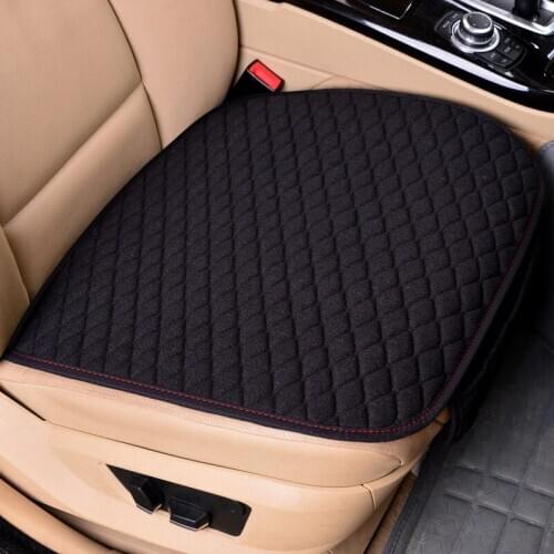 Car Seat Cover Protector Auto Flax Linen Cotton Front Back Rear Backrest Seat Cushion Pad Mat For Auto Automotive Interior