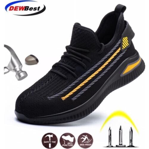 Male Work Sneakers Toe Cap Work Safety Boot Comfort Men Boots Anti-puncture Safety Shoes Men Indestructible Shoes Work Boots
