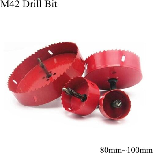 80mm 85mm 90mm 95mm 100mm M42 Drill Bit Set Bi Metal Wood Hole Saws Opener Bimetallic HSS Cutter Aluminum Iron Stainless Steel