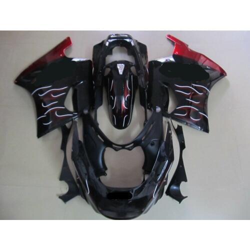 New Flames red black Fairing Kit for KAWASAKI Ninja ZZR1100 93 99 00 01 03 ZZR 1100 ZX11 1993 2001 2003 Fairings set+7gifts KM14