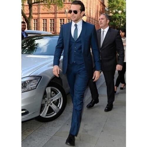 New Men’s Suit Smolking Noivo Terno Slim Fit Easculino Evening Suits For Men Best Man Formal Groom Tuxedos Jacket +Vest +Pants