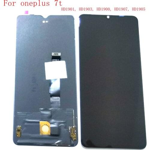 Original For Oneplus 7t lcd screen digitizer touch glass full oneplus7t amoled HD1901 HD1903 HD1900 HD1907 HD1905