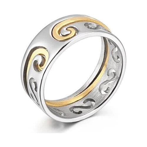 Net red couple ring two in one, fashion trend men and women ring