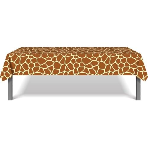 PE Jungle Animal Giraffe Zebra Leopard Tiger Disposable Tablecloth Wild ONE Birthday Baby Shower Party Decoration Tablecover