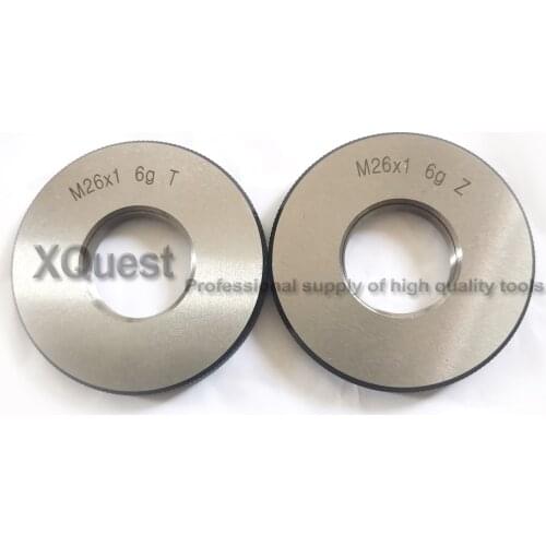 Right hand 6G Metric thread ring gauge set M26 M26X3 M26X2 M16X1.5 GO NOGO T Z Fine screw thread Ring gage gauges M26X1 M26X0.75