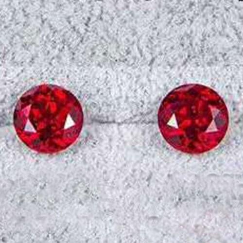 Sale 5A Round Shape Brilliant Cut Lab Grown Hydrothermal Red Rubys Stone Loose Gems For DIY Jewelry Accessory