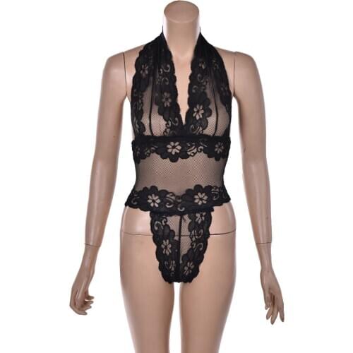 Sexy Costumes Women Underwear Lady Lingerie Transparent Conjoined Dress Suit Leotard Intimates