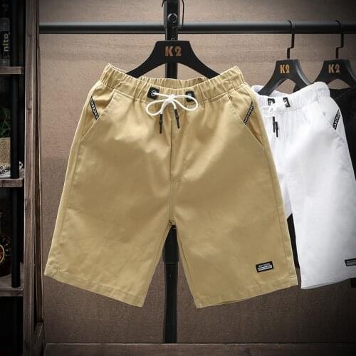 Summer New Mens Elasticity Sweat-absorbent Shorts Plus Size Casual Men Loose And Comfortable Breathable Solid Color Shorts