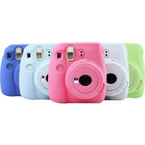 5 Colors Cute Camera Case Soft Silicone Camera Bag For Fujifilm Instax Mini 8 Mini 9 Portable Camera Protective