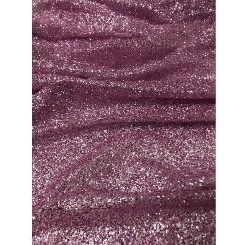 SYJ-11223 Top selling 5 yards/lot glued glitter lace fabric tulle lace for fahion dress