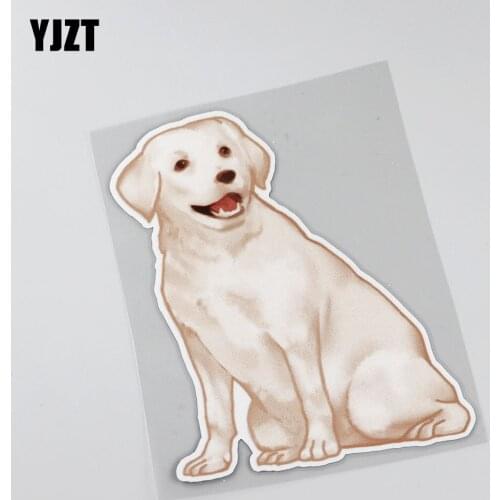 YJZT 11.9CMX15.1CM Lovely Pet Dog Dog Car Sticker Decal 13B-0056