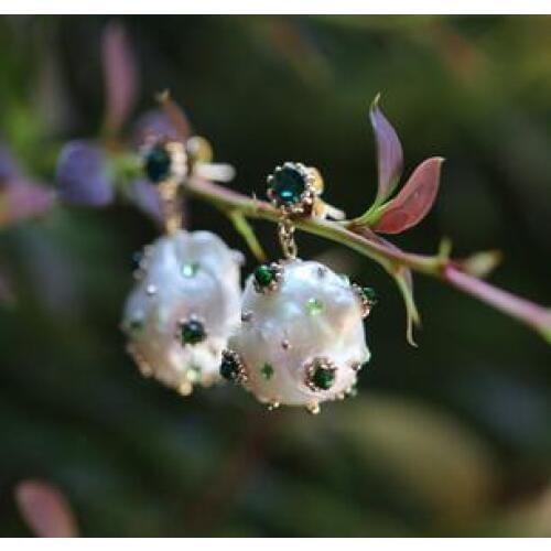 Women Gift word 925 Sterling real Mail natural freshwater Baroque pearl earrings 26-15mm large shaped baroque