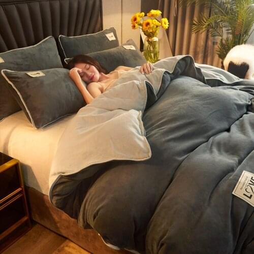 Winter Velvet Quilt Cover Soft Worm Short Plush Duvet Cover AB Side Good Quality Coral Fleece Quilt Cover Throw Mechanical Wash