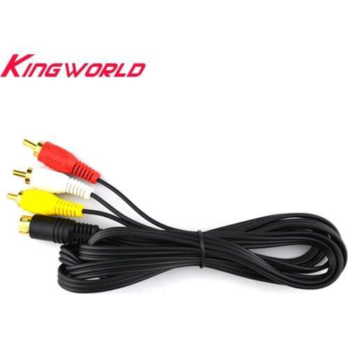 10pcs NEW Gold Plating Plug Audio Video AV Cable for SEGA Saturn A/V RCA Cord for SS