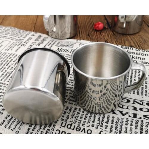 150pcs/lot 304 Stainless steel Mugs 200ml/300ml Coffee Mug Water Cup High thickness Mugs Food Class Water Cup